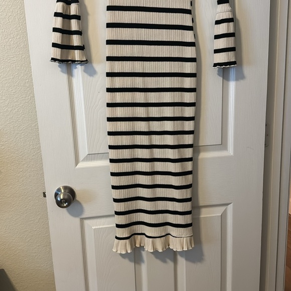MIDI STRIPED DRESS - Picture 7 of 10